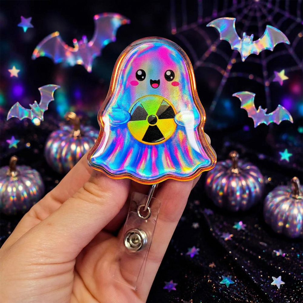 Spooky Ghost Xray Badge Reel  Xray Ghost Badge Reel Radiology Badge Reel