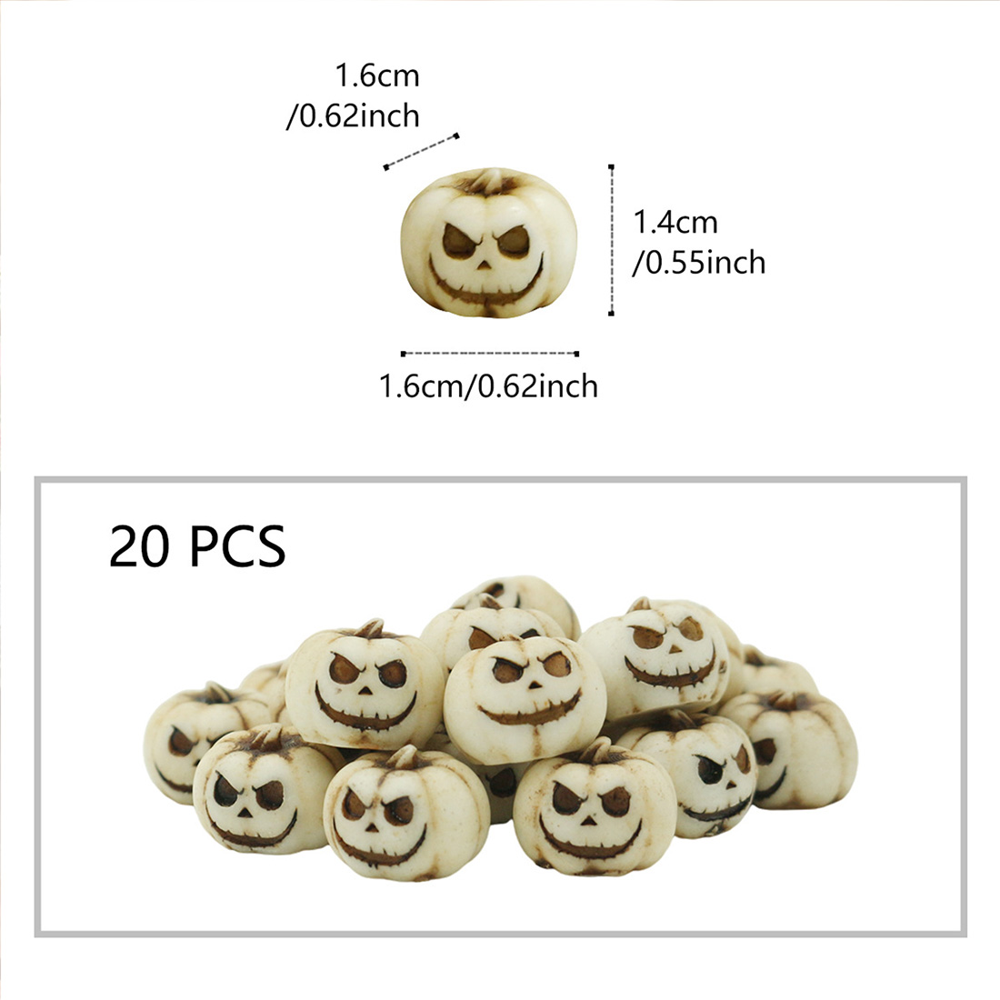 Mini Pumpkin Set of 20 PcsTiny Carved Face Pumpkins for Succulent Gardens
