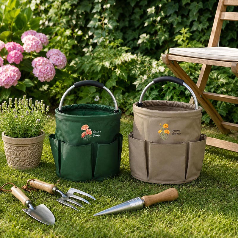 Personalized Garden Tool Tote Bag Gardening Tote Collapsible Oxford Cloth Organizer Gift for Mom Grandma Gardener