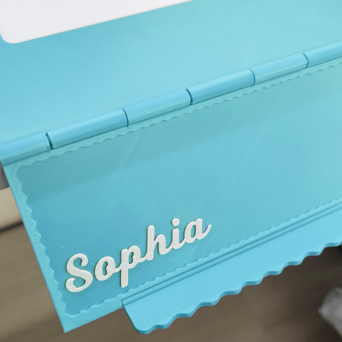 Personalized 3D Printed Multicolor Foldable Table Mahjong Card Holder with Name
