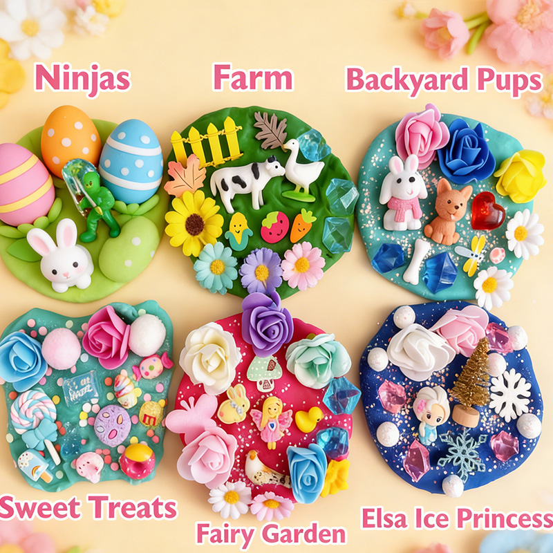 MAGIC Play dough Jars, Play dough kit,Kids Party Favors, Goodie Bags,Birthday Party Favors, Playdoh, Birthday gift for kids, Easter Gifts  for girls and boys 