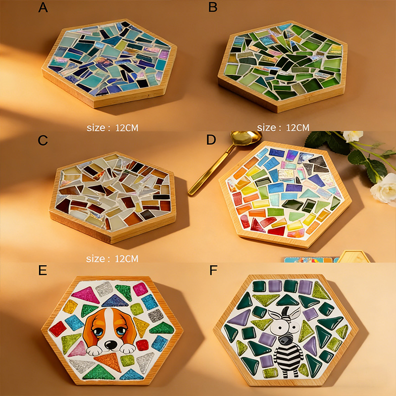 Personalized Mosaic kit diy coaster kit for kids mosaic tile kit make your own tray trivet arts and crafts home hobby craft kit for adults craft kit