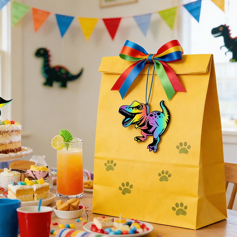 Personalized 48/24pcs Rainbow Dinosaur Scratch Art Set  Dinosaur Party and Room Decor Classroom Craft Birthday Party Supplies Gift for boy and girl Gift for kids Party Favors Event Organizers 