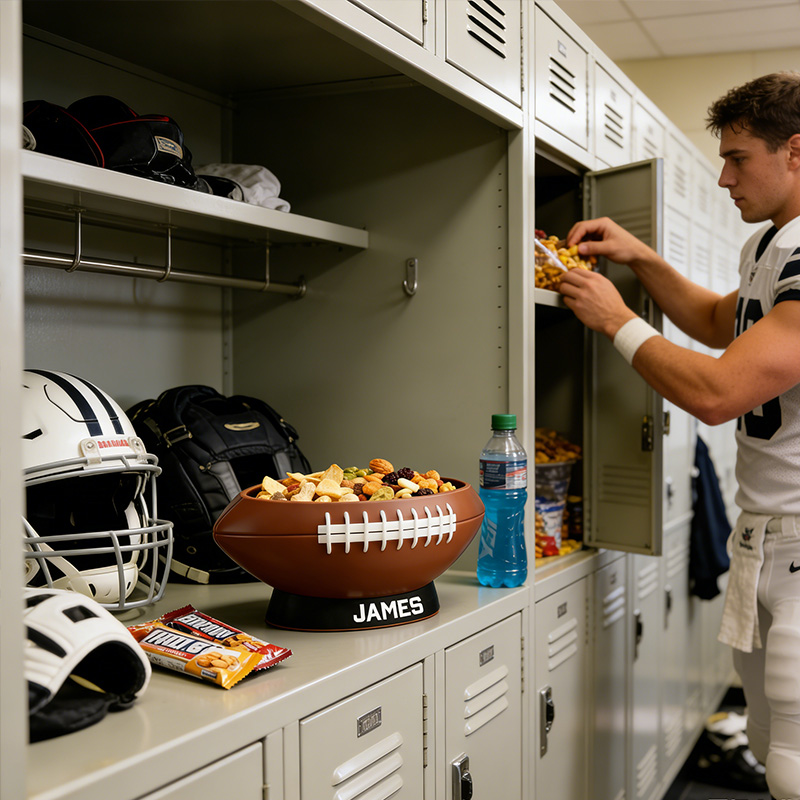 Personalized 3D Printed Football Snack Bowl for Sports Fans Parties and Tailgates