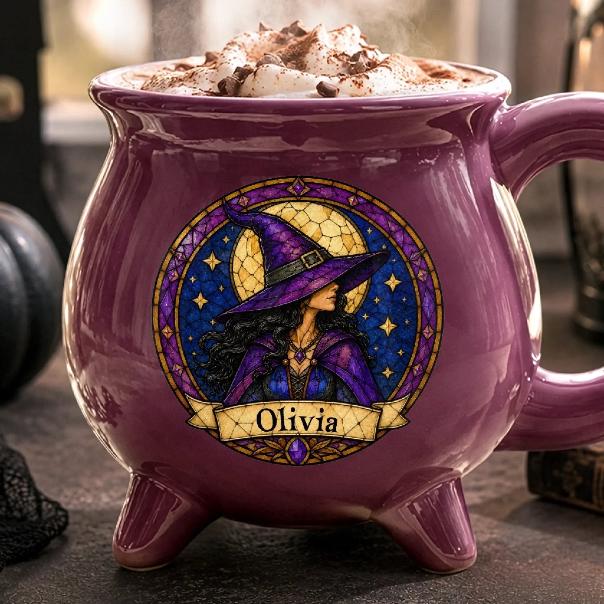 Personalized Halloween Witchy Cauldron Coffee Mug Gifts For Witch Moonlit Witch Vibes