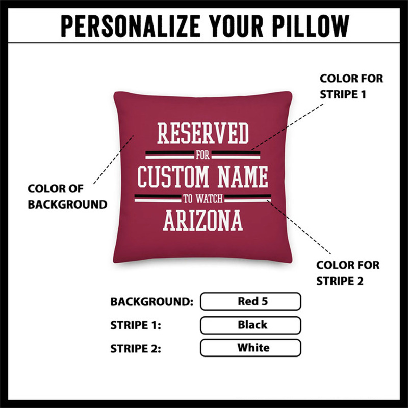 Personalized Sport Throw Pillow with Custom Team Name and Player Name for Fans