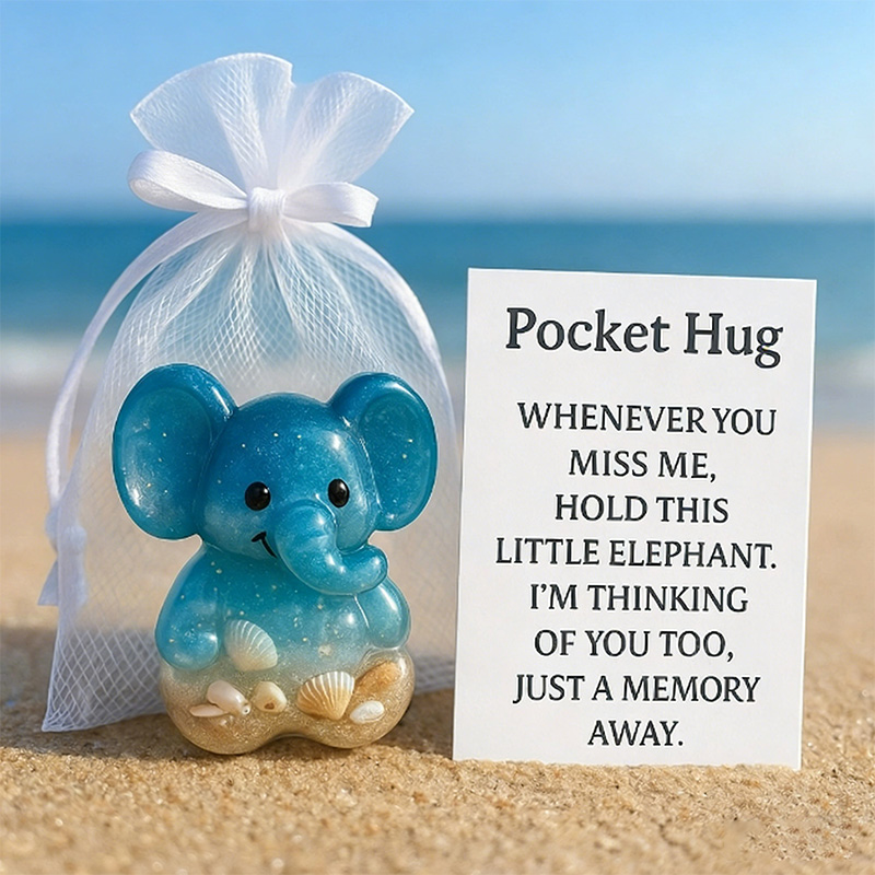 Ocean-themed Dachshund Ornament Pocket Hug Gift Long-Distance Relationship Gift Highland Cow Owl Dolphin Ornament