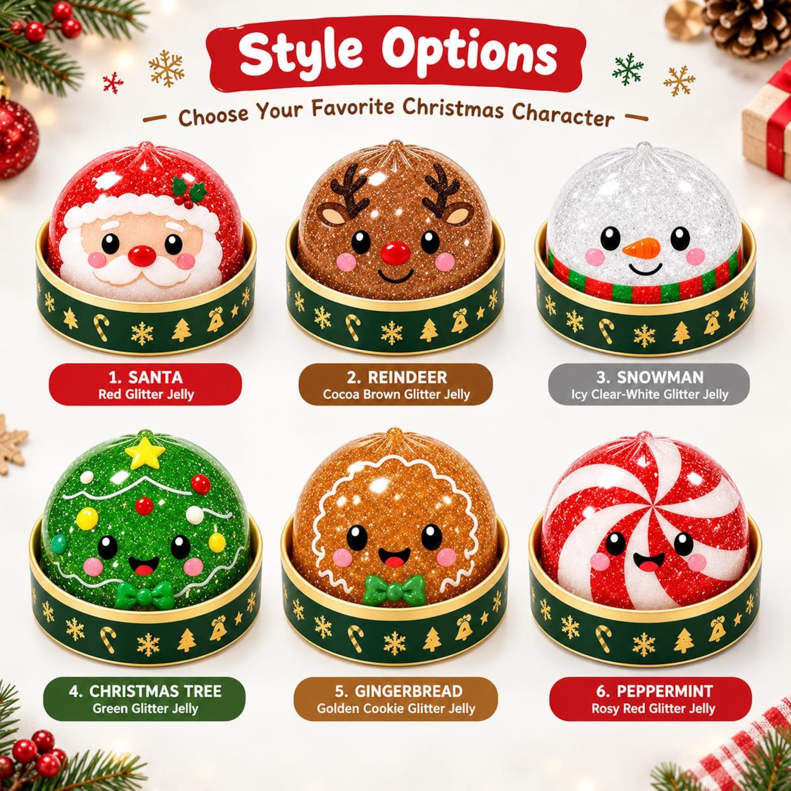 Christmas Dumpling Squishy Toy,Holiday Baozi Fidget Toy,Stress Relief Gift,Stocking Stuffer Gifts
