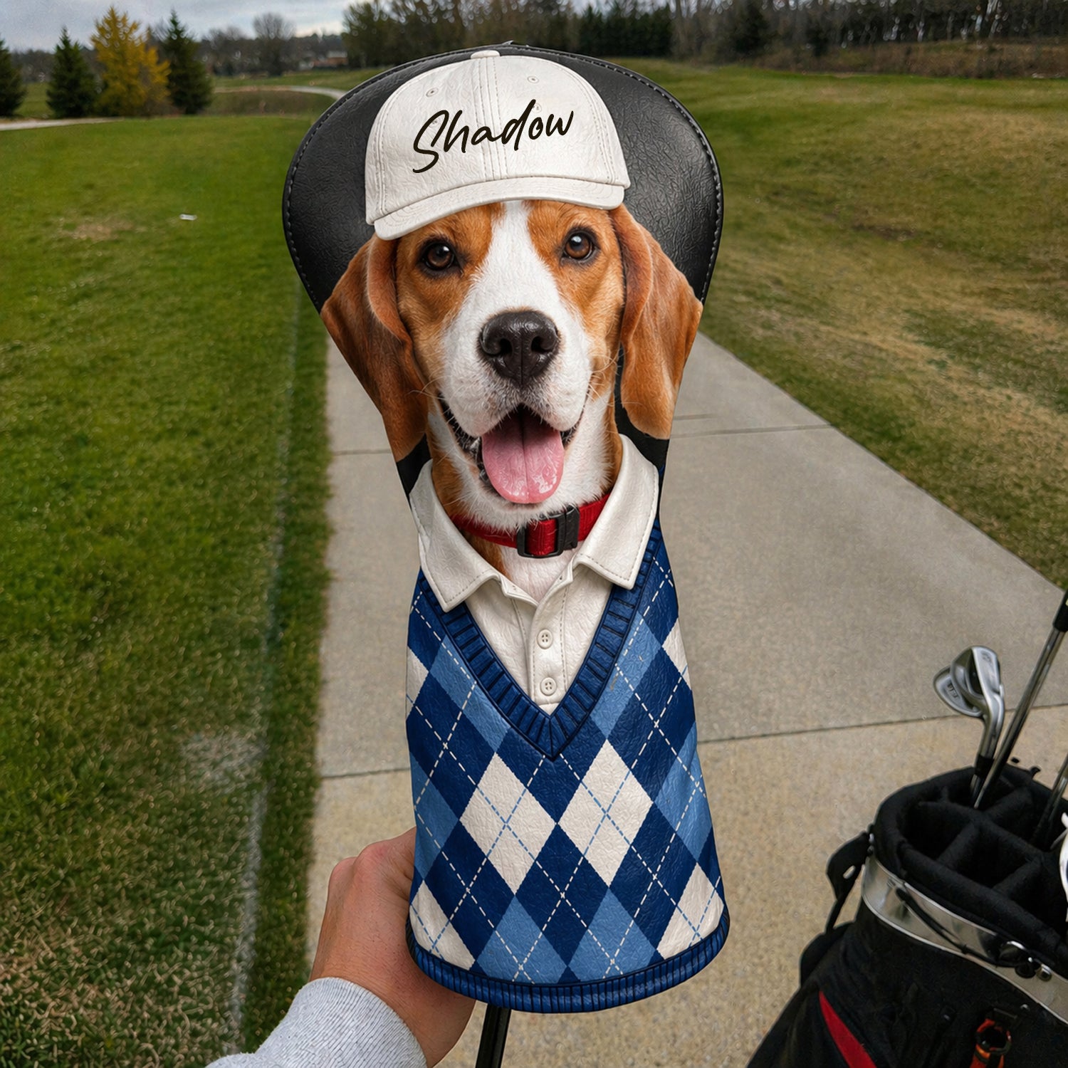 Personalized Pet Photo Golf Head Cover Golf Club Cover Gift For Dog Cat Dad Mom Golf Lovers 