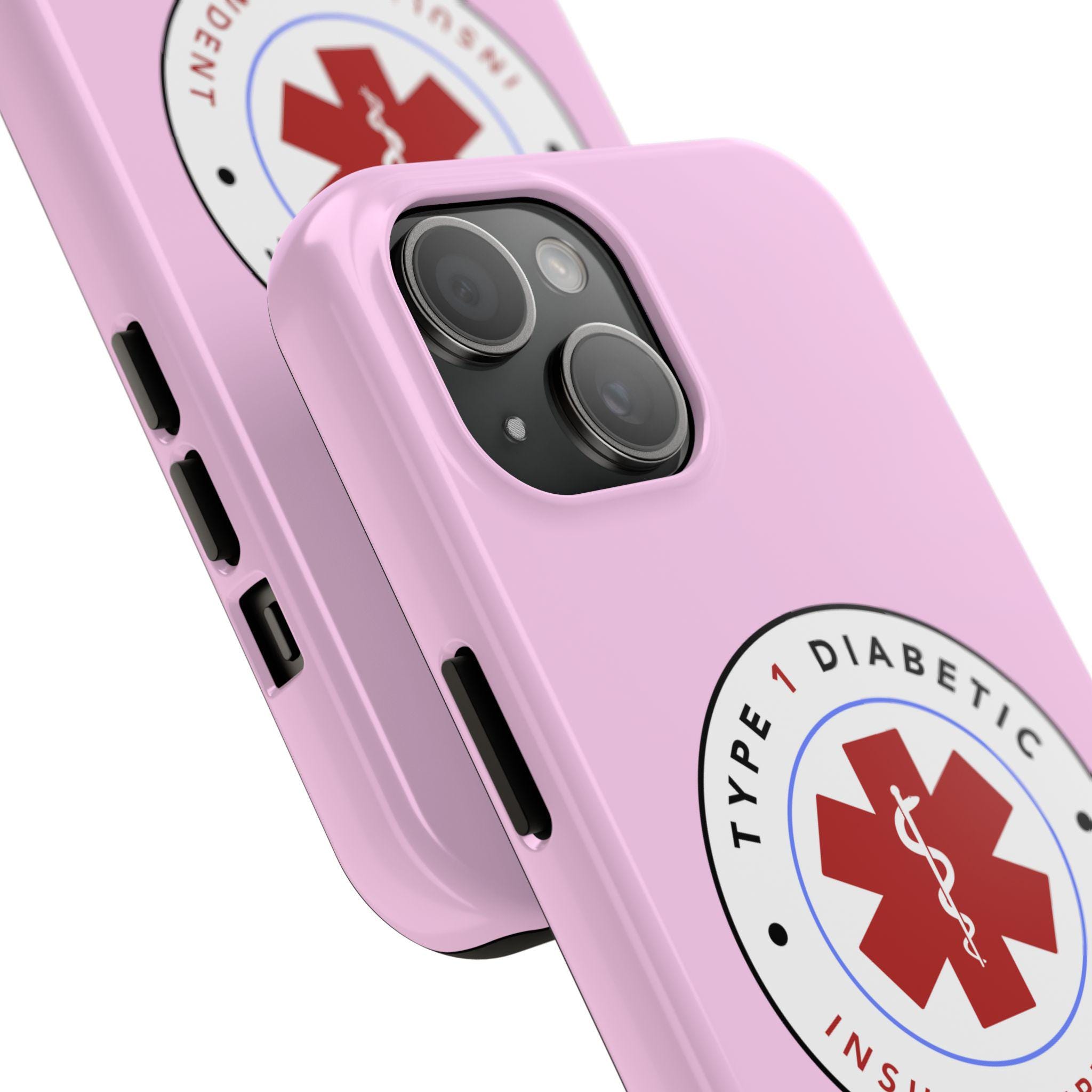 Personalized Type 1 Diabetic Medical Device Phone Case | Customizable Insulin Dependent Alert, Protective Cover