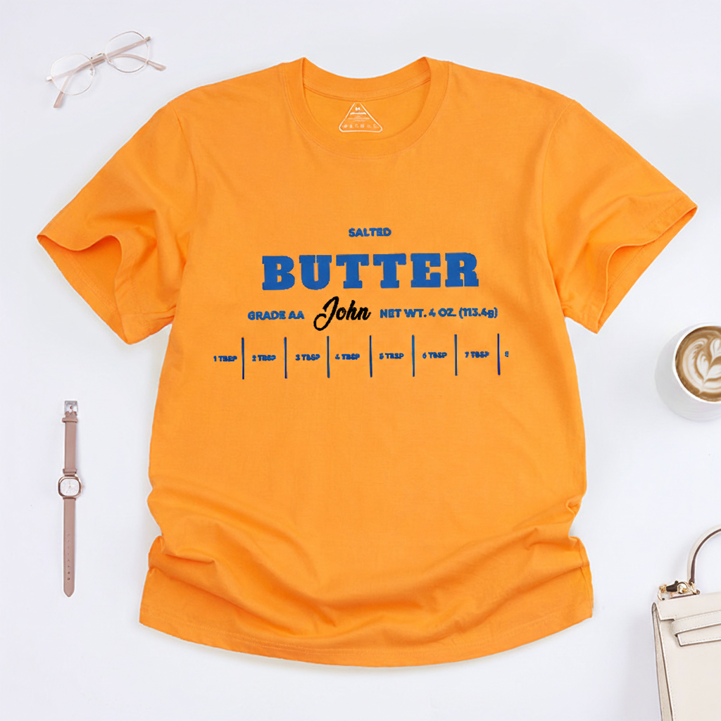 Personalized Salted Butter Classic T-Shirts Funny Baking Baker Gift Salted Foodie Gift