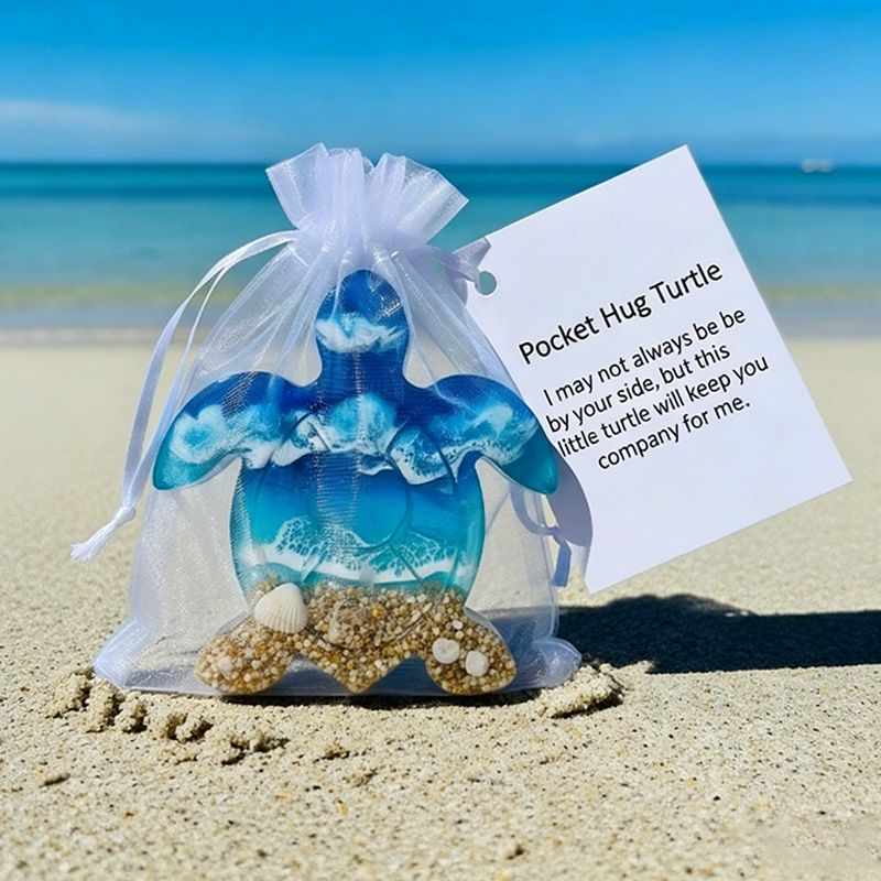 Ocean-themed Dachshund Ornament Pocket Hug Gift Long-Distance Relationship Gift Highland Cow Owl Dolphin Ornament