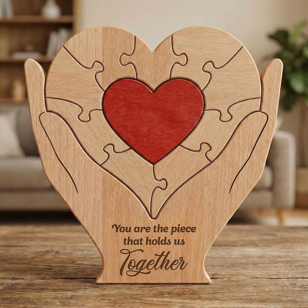 Personalized Mom Mum Mother You Are The Piece That Hold Us Together Wooden Family Puzzle Gift for Mom Family Gift