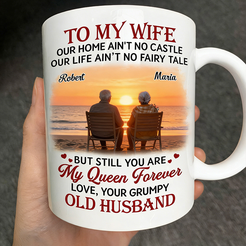 Personalized To My Wife Mug Custom Mug for Wife with Couple Name Anniversary Gift for Her