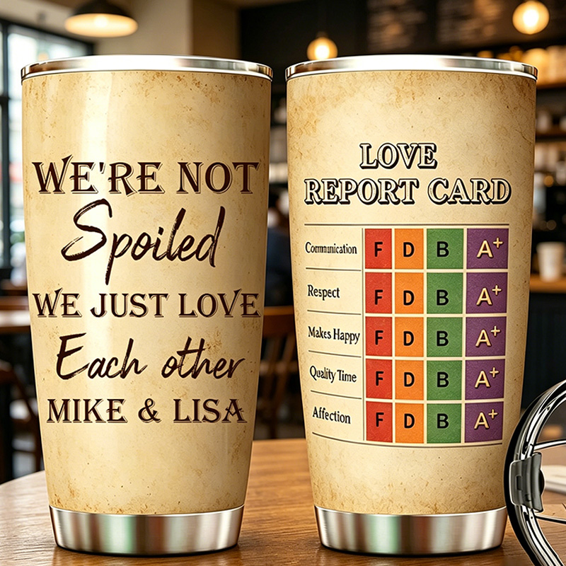 Personalized Couples Rating form Tumbler Custom Name Couple Tumbler Anniversary Gift for Him Her