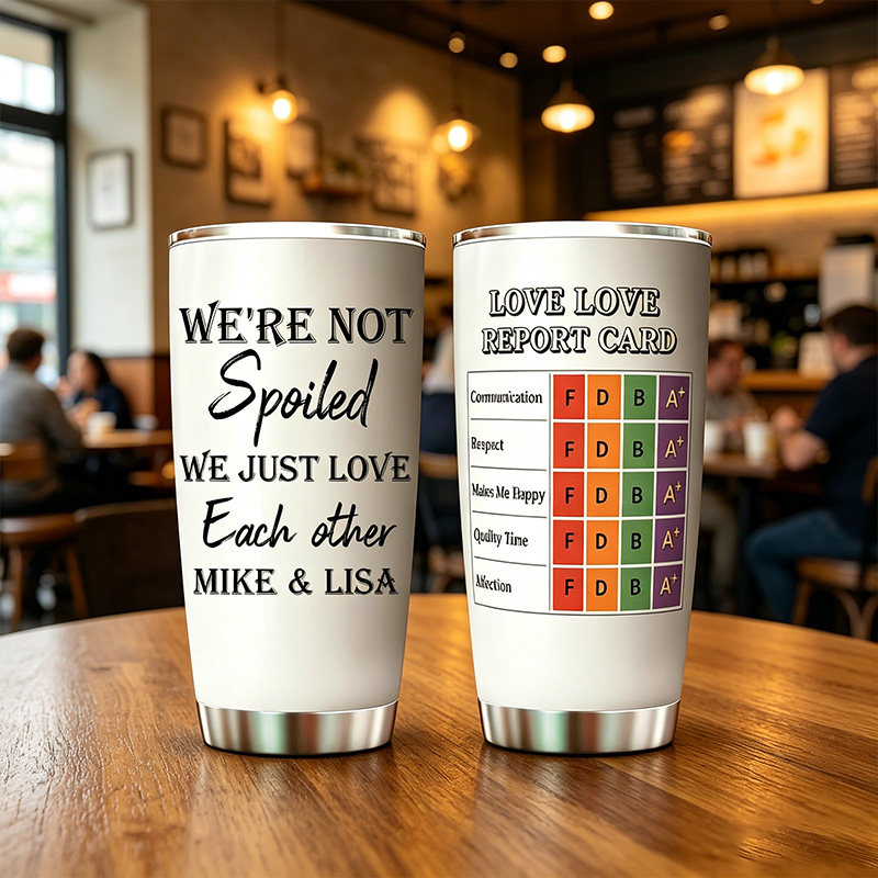 Personalized  Rating form Couples Tumbler Custom Name Couple Tumbler Anniversary Gift for Him Her