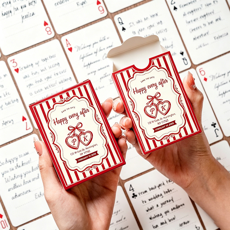 Personalized Fun Wedding Guest Message Playing Cards Deck Personalized Wedding Guest Book Alternative - Unique Wedding Playing Cards