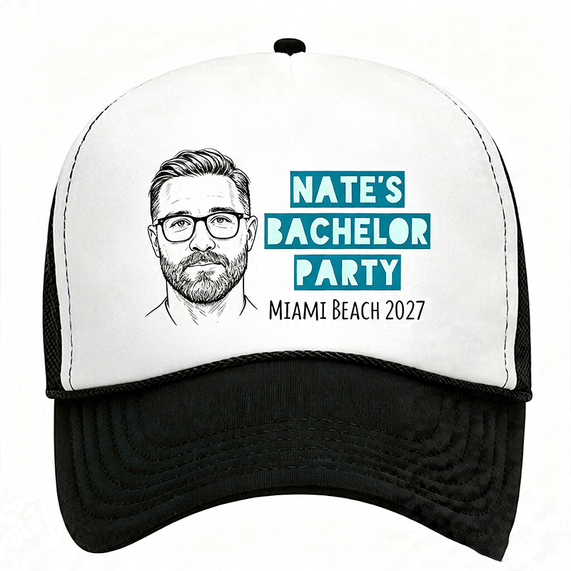 Personalized Bachelor Party Trucker Hat Custom Photo Bachelor Party Hats Groomsmen Hats for Bachelor Party Groomsmen Gift Bachelor Party Hat
