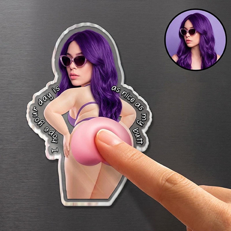 Personalized Funny Photo Fridge Magnet Custom Her Face Gift Photo Fridge Magnet Voicemail Keepsake Christmas Gift for Her Him
