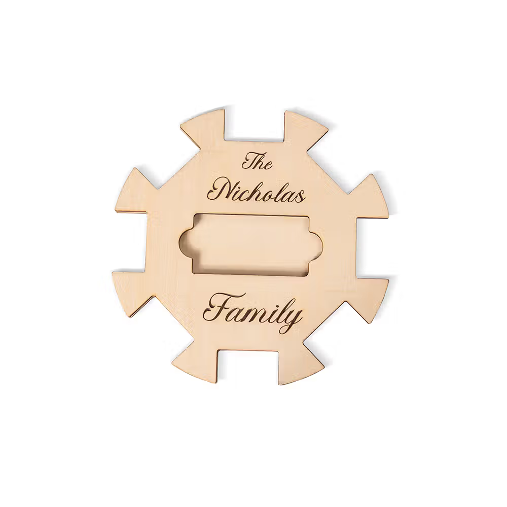 Custom Wooden Mexican Train Domino Hub & Holder - Engraved Basswood Set 11 or 15 Holder, Gift for Family