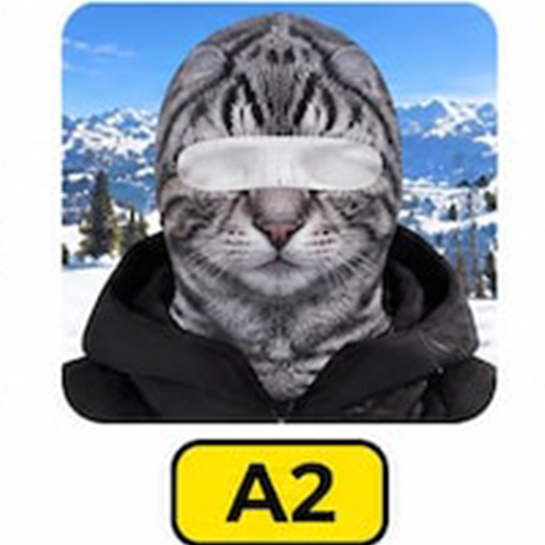 Funny Face Pets Ski Mask, Personalized Ski Balaclava Mask, Novelty Face Mask for Snowboarding, Gift for Ski Lovers