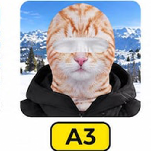 Funny Face Pets Ski Mask, Personalized Ski Balaclava Mask, Novelty Face Mask for Snowboarding, Gift for Ski Lovers