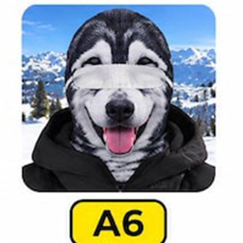 Funny Face Pets Ski Mask, Personalized Ski Balaclava Mask, Novelty Face Mask for Snowboarding, Gift for Ski Lovers