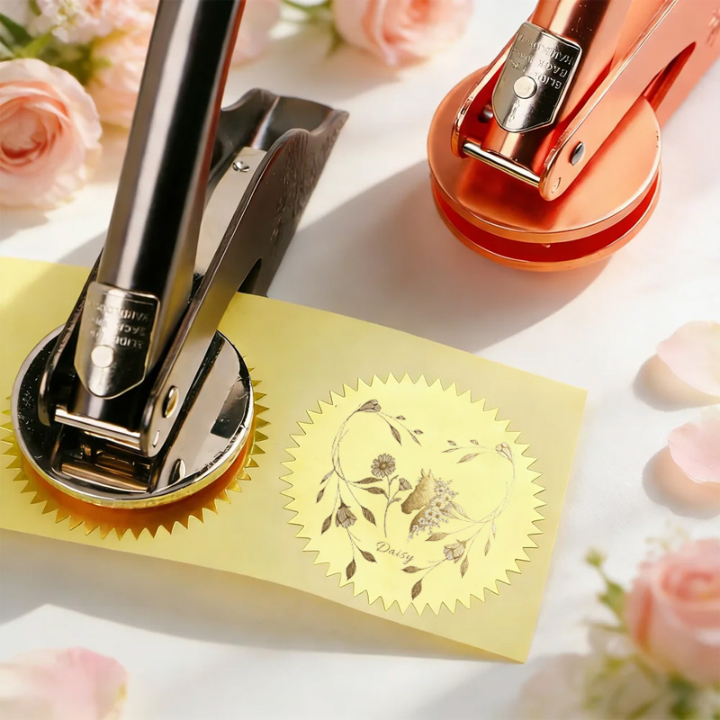 Personalized Birth Flower Horse Book Embosser Stamp Hand Held Embosser with Name Gift for Equestrain Lovers