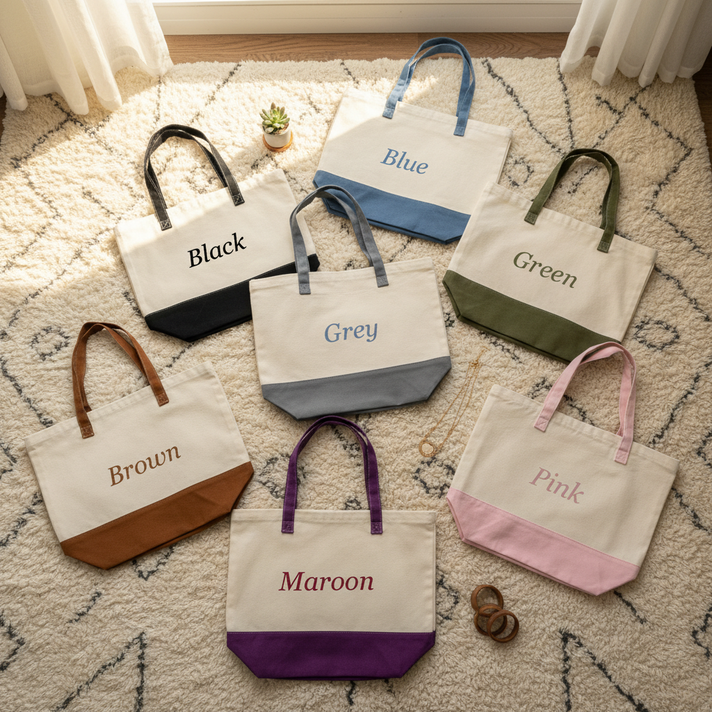 Personalized Roller Skate Canvas Tote Bag for Kids Custom Name Colorful and Fun Gift