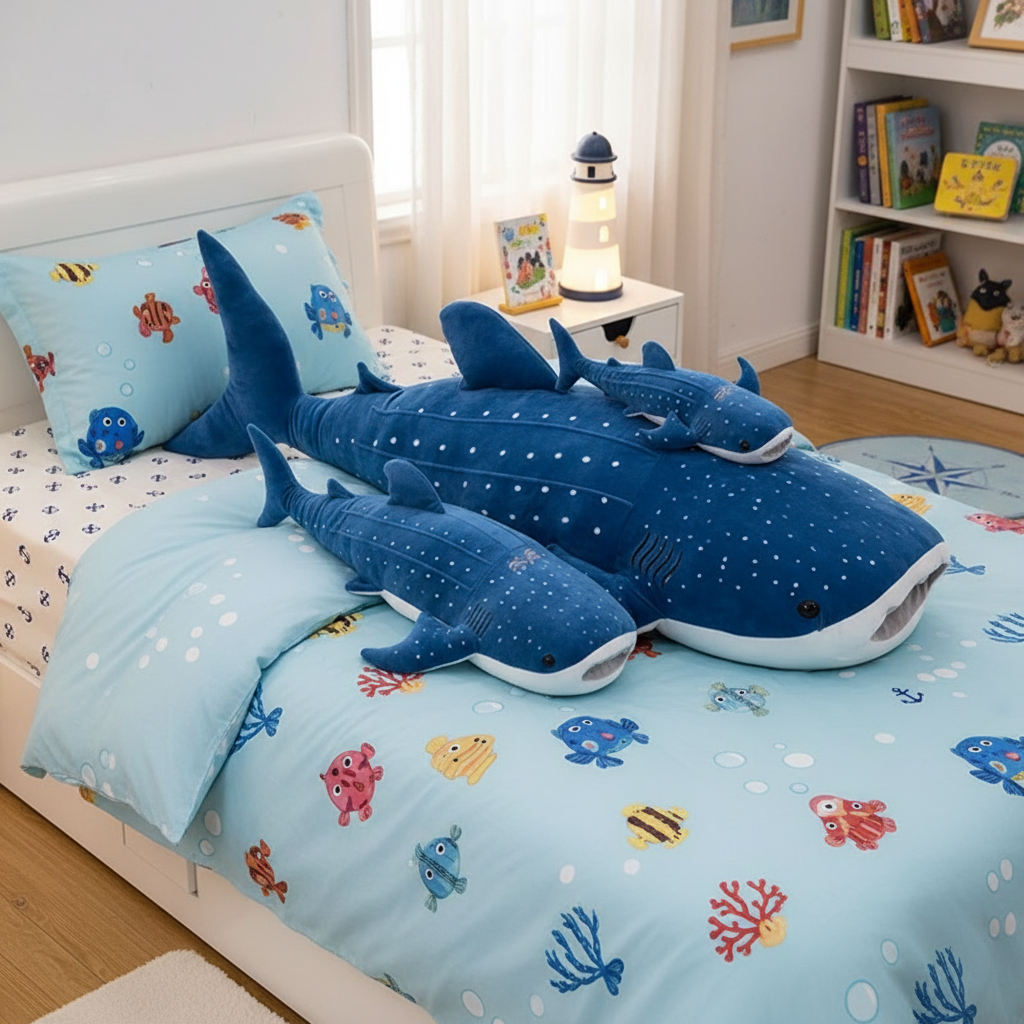 Personalized Whale Shark Plush Toy for Kids Custom Name Ultra-Soft 3 Sizes for Snuggly Ecofriendly Recycled Polyfill Stuffed Animal Stuffies Toy Children  Large Ocean Marine Coastal