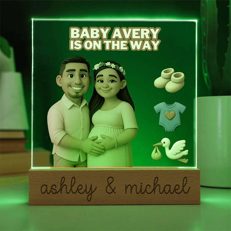 Personalized We'are Pregnancy Announcement Mother's Day Gift for Pregnancy Wife Custom Couple Pregnancy Gift 