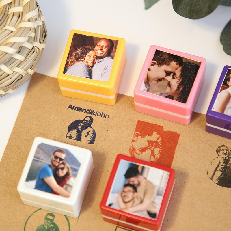 Personalized Portrait Photo Stamp Custom Face Rubber Stamp Couple Family Pet Design Perfect for Gifts Scrapbooking or Creative Decoration