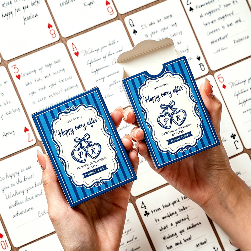 Personalized Fun Wedding Guest Message Playing Cards Deck Personalized Wedding Guest Book Alternative - Unique Wedding Playing Cards
