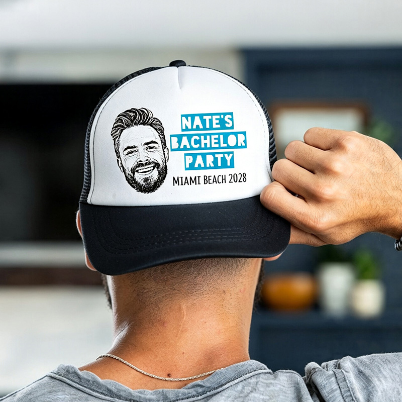 Personalized Bachelor Party Trucker Hat Custom Photo Bachelor Party Hats Groomsmen Hats for Bachelor Party Groomsmen Gift Bachelor Party Hat