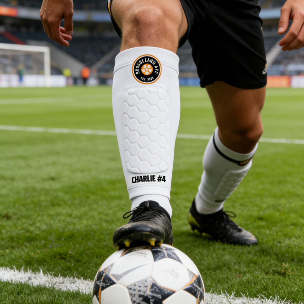 Personalized Padded Shin Pads – Custom Protection for Every Player All‑Sport Protective Gear with Your Name & Number