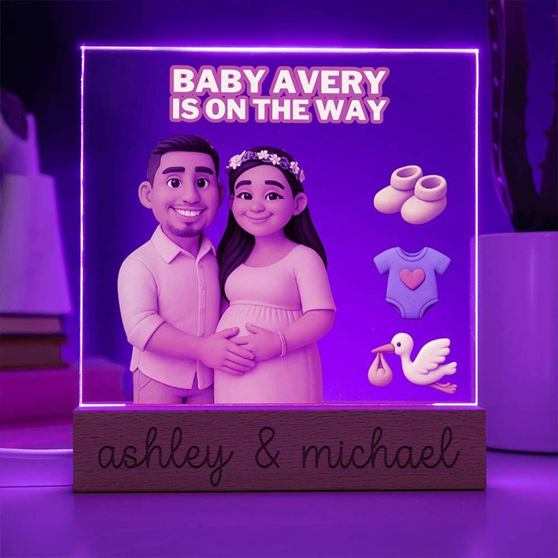 Personalized We'are Pregnancy Announcement Mother's Day Gift for Pregnancy Wife Custom Couple Pregnancy Gift 