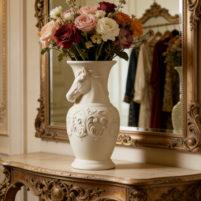 Personalized Stallion Vase 3D Print Horse Sculpture Planter Farmhouse Gift for Equestrian Riding Lovers