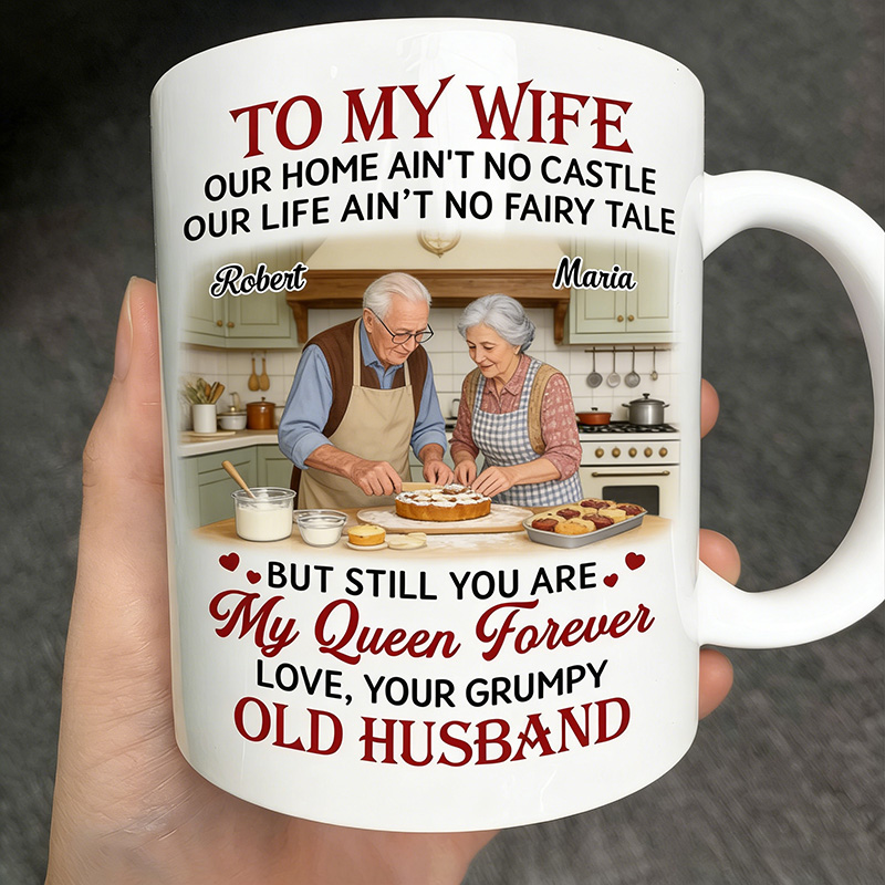 Personalized To My Wife Mug Custom Mug for Wife with Couple Name Anniversary Gift for Her