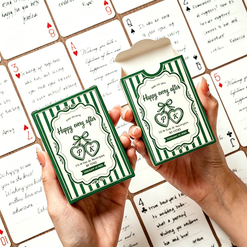 Personalized Fun Wedding Guest Message Playing Cards Deck Personalized Wedding Guest Book Alternative - Unique Wedding Playing Cards
