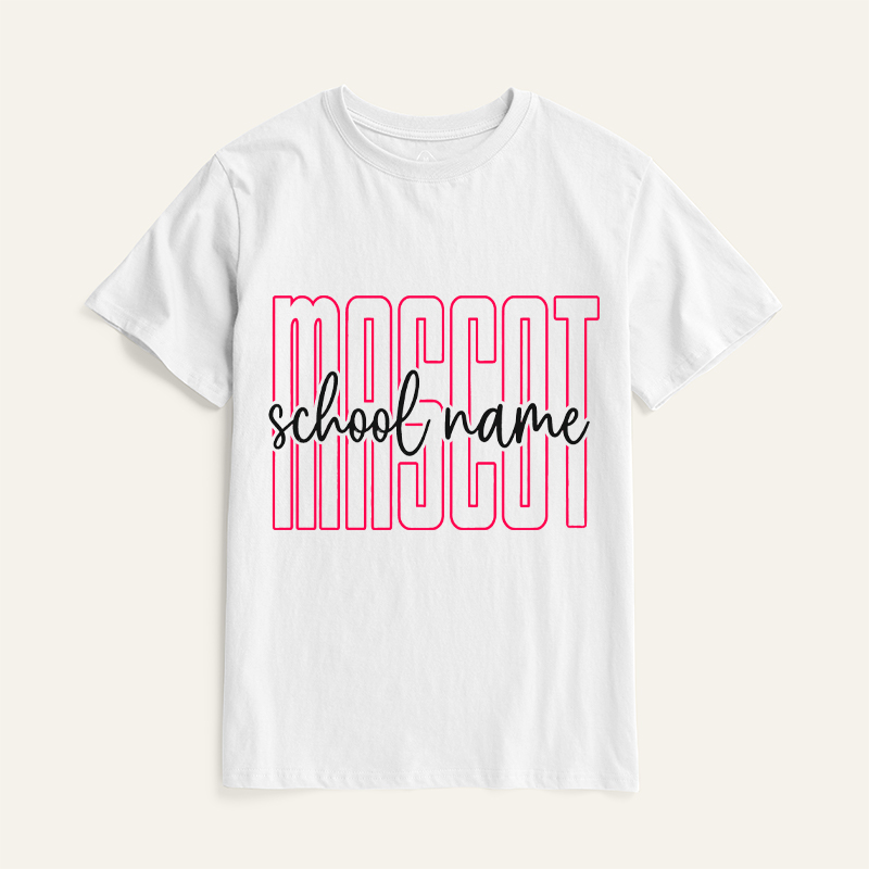 Personalized School Mascot Classic T-Shirt Custom Mascot Name and School Name Back to School Team Spirit Shirt