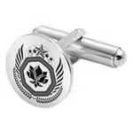 Personalized Family Crest Cufflinks with Engraved Photo Father's Day Birthday Gift for Men