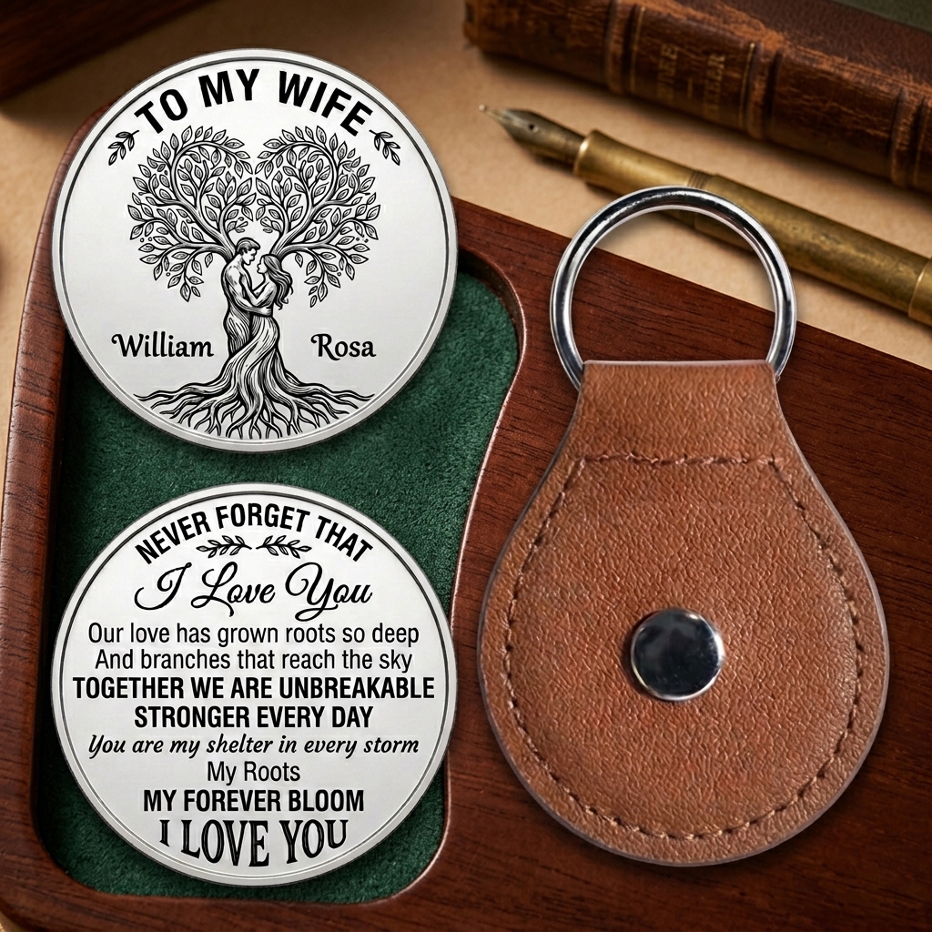 Personalized Never Forget That I Love You Pocket Hug for Wife Couple Love Tree Pocket Hug for Wife Anniversary Gift for Wife Custom Pocket Hug with Name Couple Gift