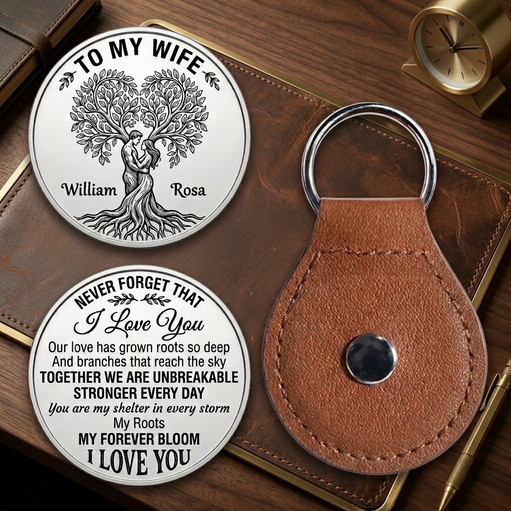 Personalized Never Forget That I Love You Pocket Hug for Wife Couple Love Tree Pocket Hug for Wife Anniversary Gift for Wife Custom Pocket Hug with Name Couple Gift