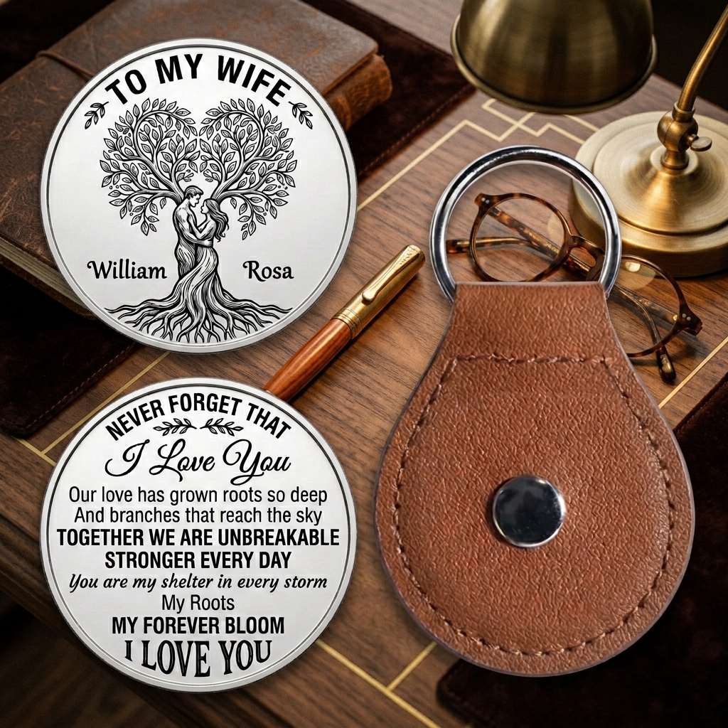 Personalized Never Forget That I Love You Pocket Hug for Wife Couple Love Tree Pocket Hug for Wife Anniversary Gift for Wife Custom Pocket Hug with Name Couple Gift