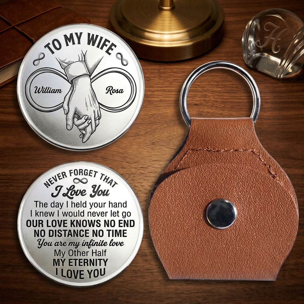 Personalized Never Forget That I Love You Pocket Hug for Wife Couple Dance Design Pocket Hug for Wife Anniversary Gift for Wife Custom Pocket Hug with Name Couple Gift