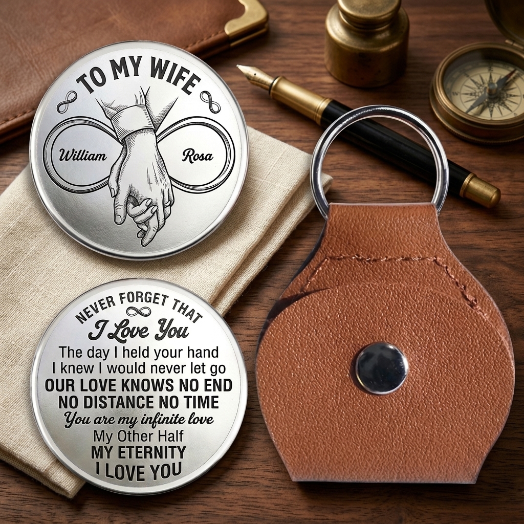 Personalized Never Forget That I Love You Pocket Hug for Wife Couple Dance Design Pocket Hug for Wife Anniversary Gift for Wife Custom Pocket Hug with Name Couple Gift