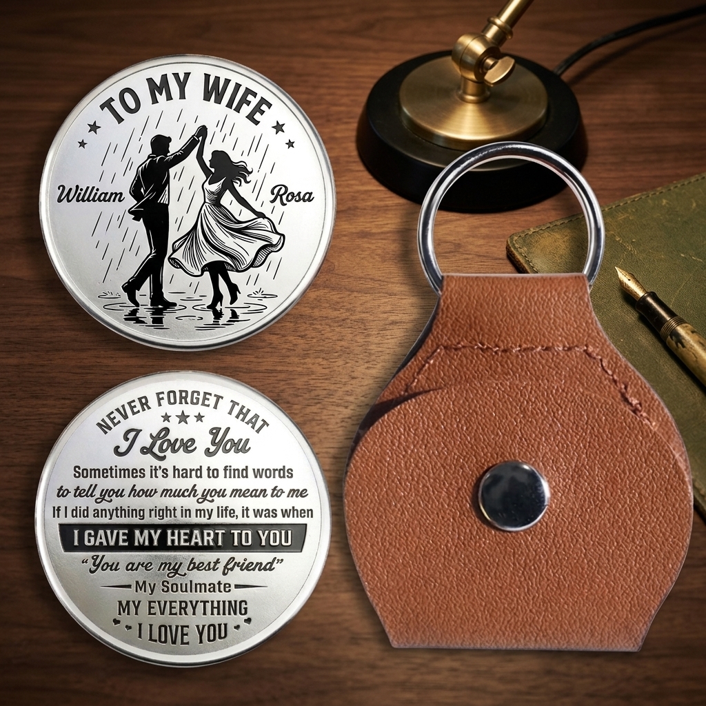 Personalized Never Forget That I Love You Pocket Hug for Wife Couple Dance Design Pocket Hug for Wife Anniversary Gift for Wife Custom Pocket Hug with Name Couple Gift