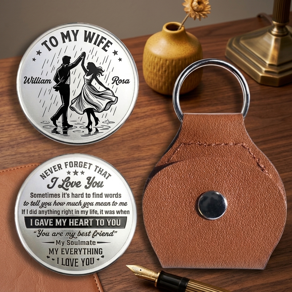 Personalized Never Forget That I Love You Pocket Hug for Wife Couple Dance Design Pocket Hug for Wife Anniversary Gift for Wife Custom Pocket Hug with Name Couple Gift