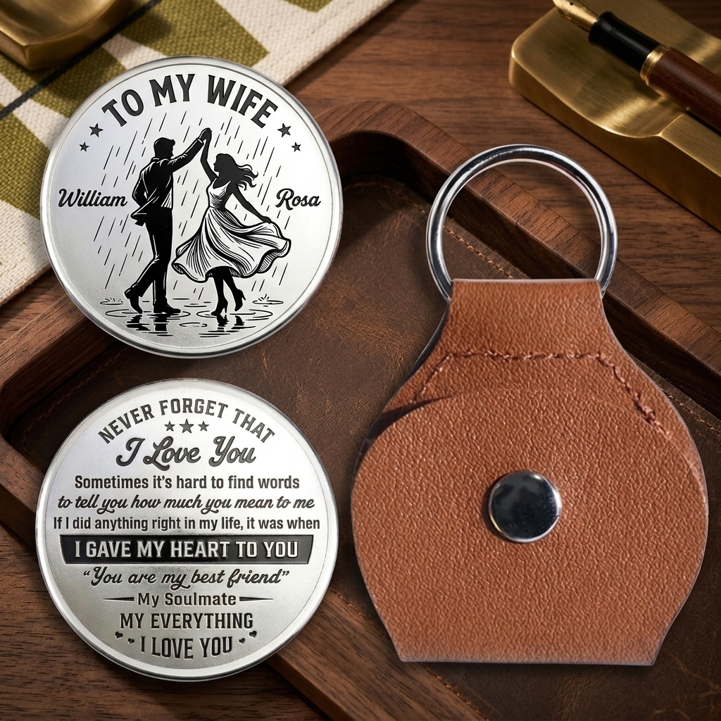 Personalized Never Forget That I Love You Pocket Hug for Wife Couple Dance Design Pocket Hug for Wife Anniversary Gift for Wife Custom Pocket Hug with Name Couple Gift