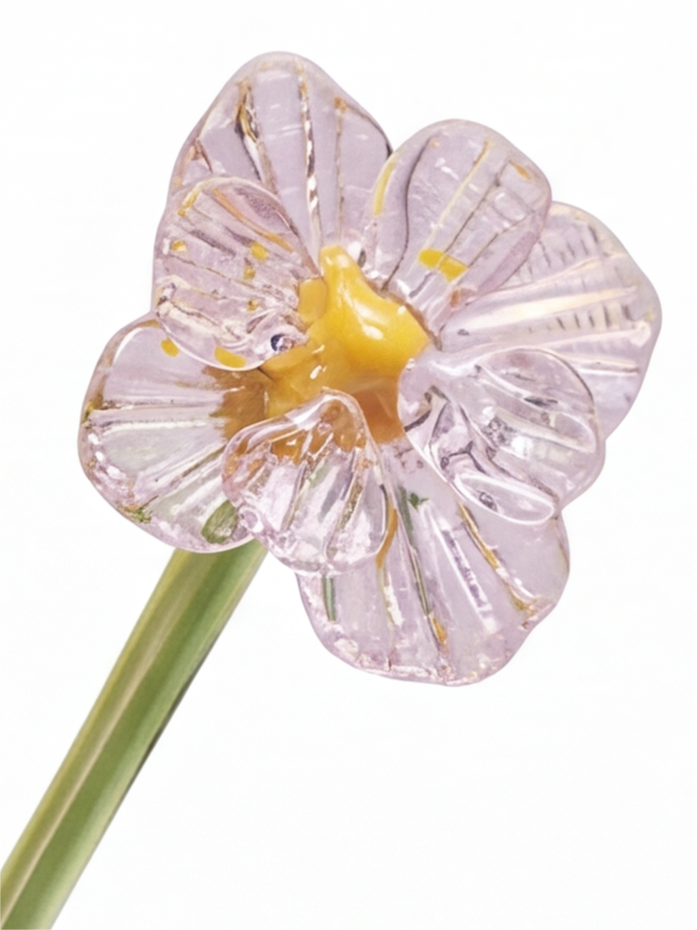 Personalized Glass Birth Month Flower Birth Flower Gift Hand Blown Spring Flower Glass Flower Bouquet Valentine's Day Gift For Her Home Decor-1